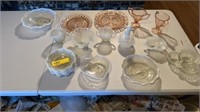 WHITE OPALESCENT HOBNAIL DISHES INCLUDING