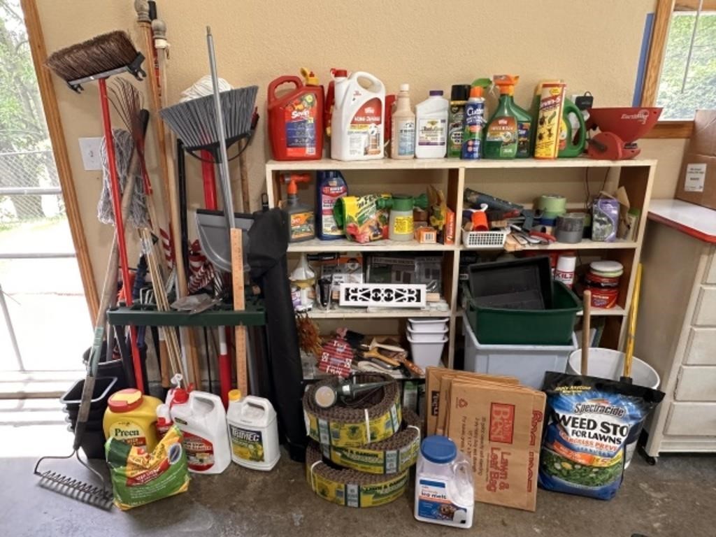 Shelf, Lawn Garden Tools, Pesticides, Painting