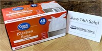 Box of 48 White Kitchen Bags w. Flap Ties