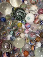 Large Group Of Vintage Marbles, Sulfides