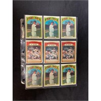 (9) 1972 Topps Carl Yastrzemski Cards