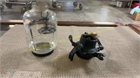 Vintage Coffee Grinder and Matching Jar