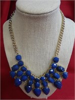 Royal Blue Costume Necklace