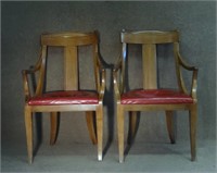 PR OF CONTINENTAL HEPPLEWHITE STYLE CHAIRS