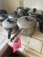 (7) Piece Vintage Aluminum Cook Pots