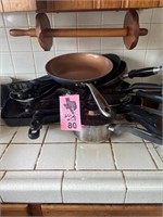 Large Lot of Various Skillets