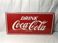 Vintage Embossed Tin Coca-Cola Sign