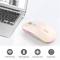 Uiosmuph LED Wireless Mouse, G12 Slim