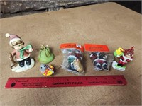 Lot of 6 vintage Christmas decorations