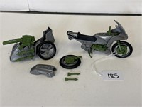 GI JOE MIRAGE MOTORCYCLE W/SIDE CAR - "AS IS"