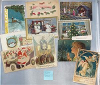 10 Christmas Antique/Vintage Postcards Ephemera