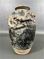 Chinese Song Dynasty Stoneware Dragon Jar & Lid