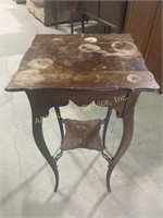 Victorian Wooden stand, worn with marks and