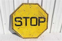 Stop sign yellow octagon-SST 24"x24"