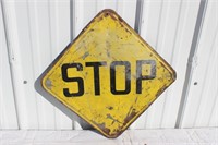 Stop Sign diamond -yellow-small-SST 15"x15"