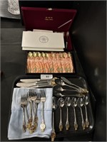 Oriental Gold Toned Hors d'oeuvres Utensils,