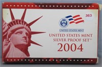 2004 U.S. Mint Silver Proof Set.