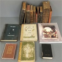 Group of antique, etc. books on religion, etc.