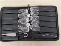 Bulls Eye Throwing Knives with Case, 12 Count