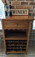 BAR TABLE WITH WINE RACK