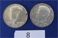 2 1964 Half dollars