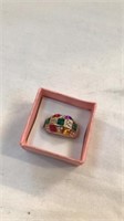 Multicolor gemstone ring size 7