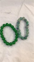 2 glass beads bracelets