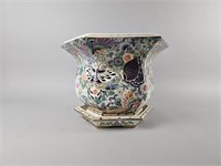 Vintage Enameled Porcelain Chinese Planter