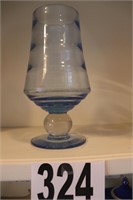 (10" Tall) Blue Glass Vase (Rm 7)
