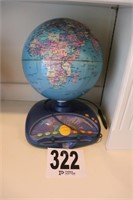 (14" Tall) World Globe (Quantum Leap) (Rm 7)