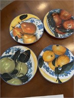 Plate Set of 4 - Fruit