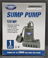 (R) Sump Pump, Superior Pump, 1/3 HP