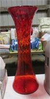 20" red vase