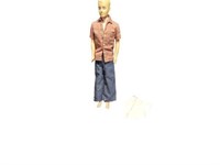 Vintage Ken Doll with Plaid Shirt and Bell Bottom