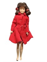 Collectible Doll in Red Coat - Fashionable Toy wit