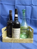 decor bottles and tray