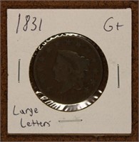 1831 Large Letters Large Cent