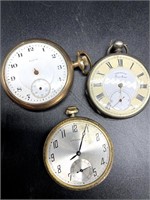 (3) Pocket Watches, Cymrex, Elgin, Exhibition