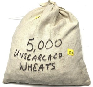 Bag of 5000 wheat cents