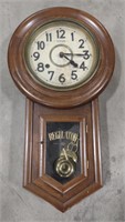 (AF) Hudson regulator wall clock measuring 22"