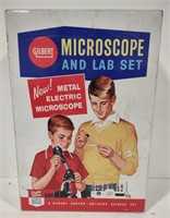(AF) Vintage Gilbert microscope and lab set