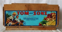 Vintage Original Tom & Sons Fruit Crate w/ Label