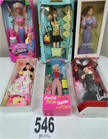 (6) Boxed Vintage Barbie Dolls