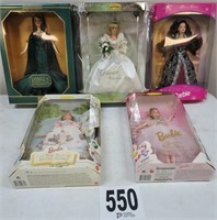 (5) Boxed Vintage Barbie Dolls
