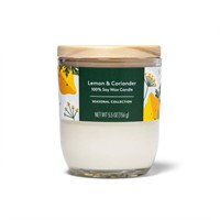 D1)  New Lemon & Coriander Flame Candle - 5.5oz -