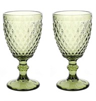 HUHUXIAOWU Wine glass, Colored Glass Goblet, 6oz/1