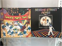 Sesame Street Fever & Smurfs Record LPs