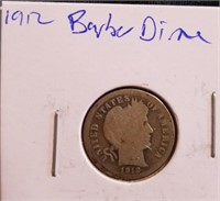 1912 Barber Silver Dime