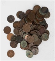Coin Grab Bag of 100 Assorted Indian Head Cents