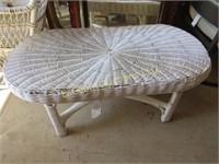 vintage wicker coffee table